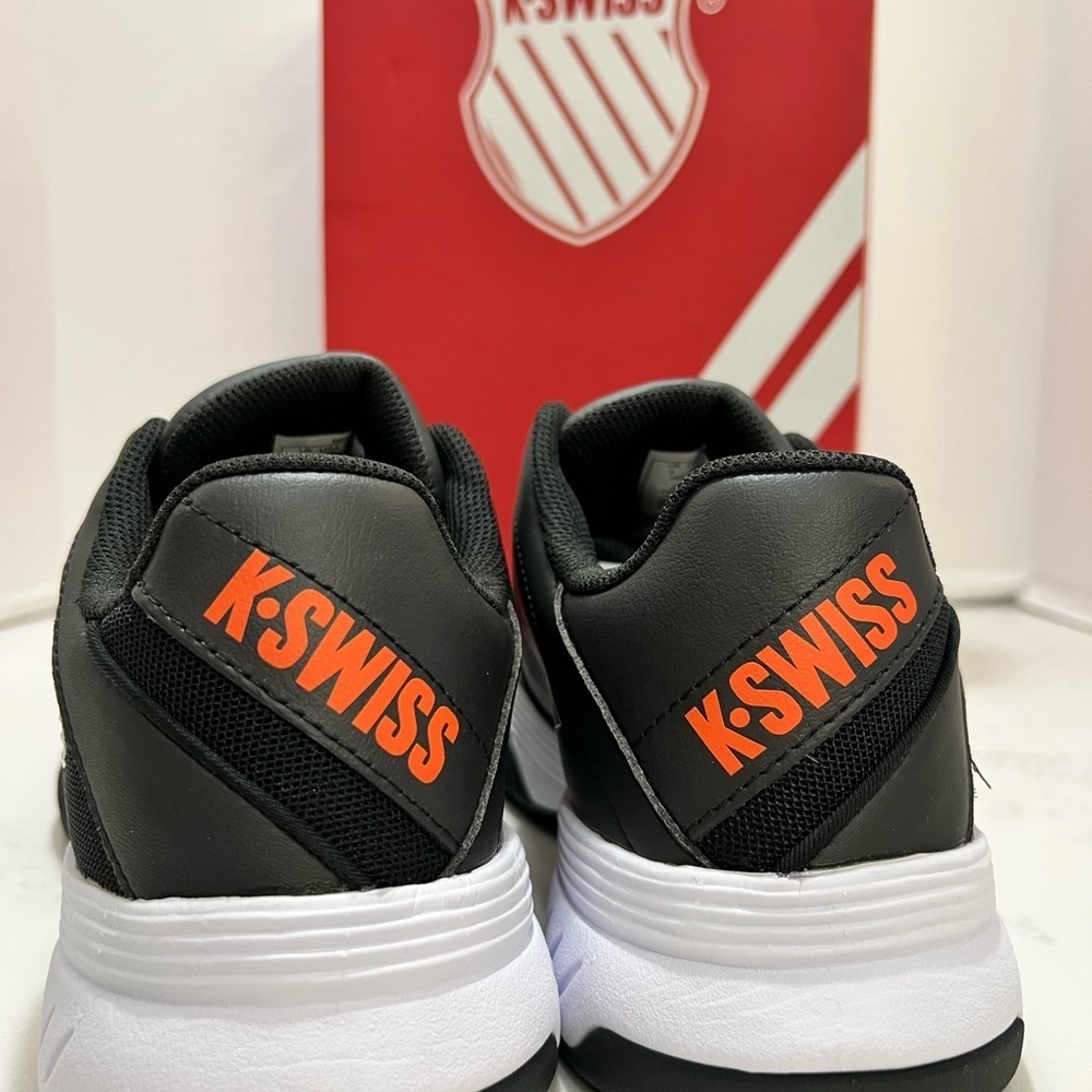 K-Swiss Court Express Black and White Shoes - Picture 2 of 10